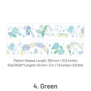 dreamy glass fantasy series fresh floral washi tape sku 4