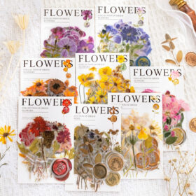 Dried Flower Collection Wax Seal Flower Plant Sticker Pack