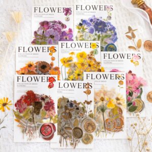 Dried Flower Collection Wax Seal Flower Plant Sticker Pack