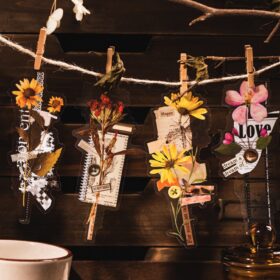 Dried Flower Handmade Series Simulated Dried Flower Material Stickers