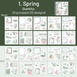 dual material die cut sticker book borders text stamps flowers sku 1