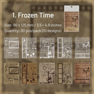 dual material vintage manuscript and invoice decorative paper sku 1