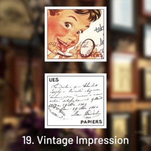 earthly world vintage text illustration wooden rubber stamp sku 19