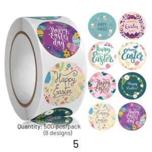 easter bunny and egg cartoon coated paper stickers 500pcs sku 5