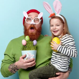 Easter Bunny and Egg Holographic Vinyl Stickers easter bunny and egg holographic vinyl stickers b