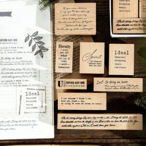 eight types english phrase rubber stamps 2