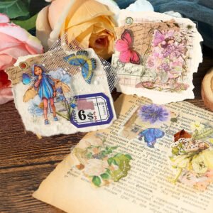 elf and flower hot stamping pet stickers b7