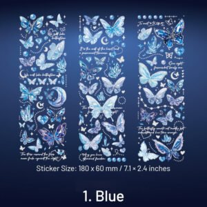 Embossed Holographic Silver Butterfly Vinyl Stickers embossed holographic silver butterfly pvc stickers sku 1