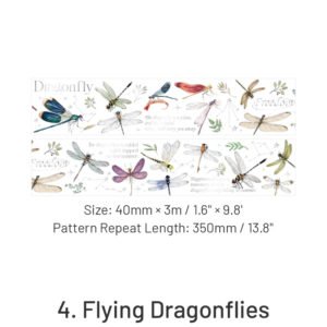 endless charm silver foil feather plant decorative tape sku 4
