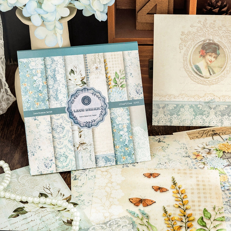 european style vintage lace floral decorative paper b4