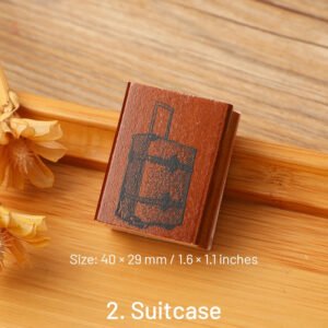 european travel retro journal wood rubber stamp sku 2