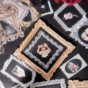 european vintage frame pet stickers b2