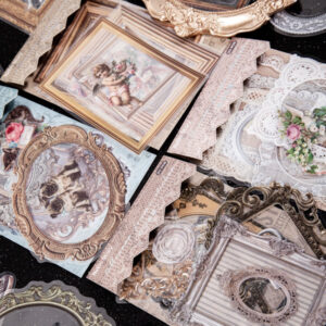 european vintage frame pet stickers b6