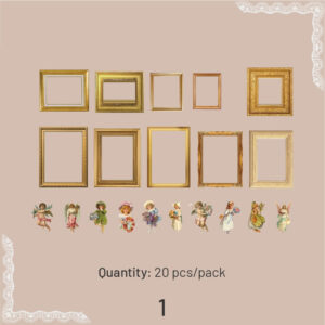 european vintage frame pet stickers sku 1