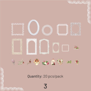 european vintage frame pet stickers sku 3