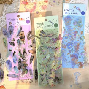 Everything Is Fun High-End Hot Stamping Flower Bird Sticker