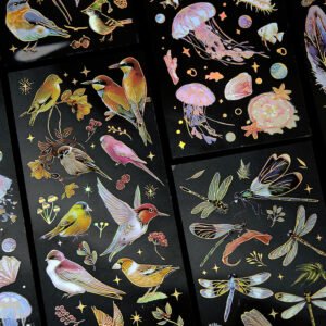 Everything Is Fun High-End Hot Stamping Flower Bird Sticker everything is fun high end hot stamping flower bird sticke b