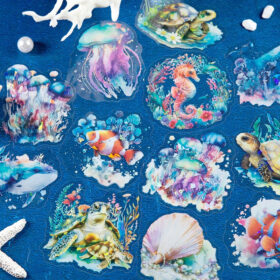 Exquisite The Sea Themed Shell Light Clear Transparent Sticker