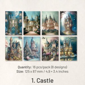 fairy tale dreamland washi scrapbook paper castle door forest butterfly garden sku 1