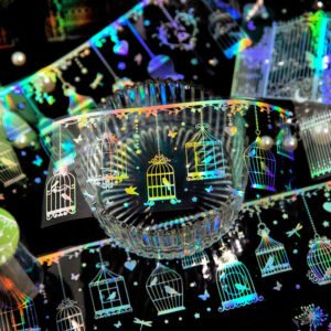 Fairy Tale Town Series Holographic Decorative Clear Transparent Tape fairy tale town series holographic decorative pet tape b2