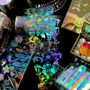 Fairy Tale Town Series Holographic Decorative Clear Transparent Tape fairy tale town series holographic decorative pet tape c