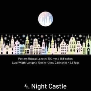 Fairy Tale Town Series Holographic Decorative Clear Transparent Tape fairy tale town series holographic decorative pet tape sku 4