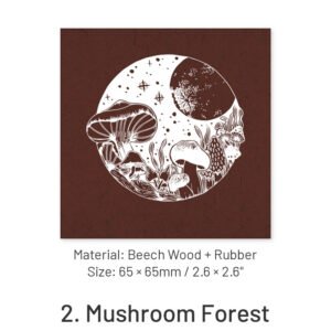 fantasy galaxy series vintage wooden rubber stamp sku 2