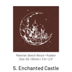 fantasy galaxy series vintage wooden rubber stamp sku 5