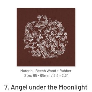 fantasy galaxy series vintage wooden rubber stamp sku 7