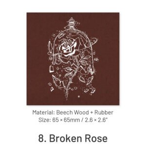 fantasy galaxy series vintage wooden rubber stamp sku 8