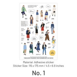 fashion girl street snap series stickers sku 1