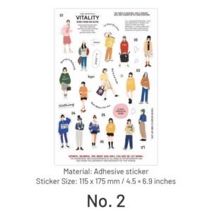 fashion girl street snap series stickers sku 2