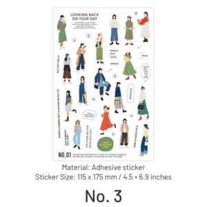 fashion girl street snap series stickers sku 3