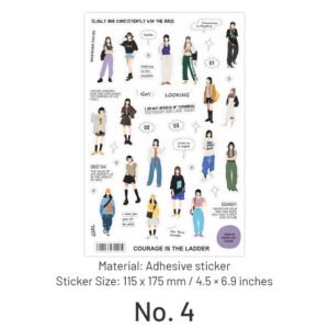 fashion girl street snap series stickers sku 4