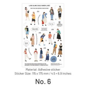 fashion girl street snap series stickers sku 6
