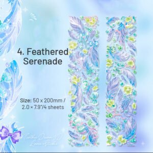 feather dreams hot stamping feather stickers sku 4
