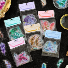 Feather Fantasy Series Vinyl Feather Stickers