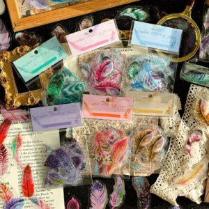 feather fantasy series pvc feather stickers a2