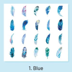 feather fantasy series pvc feather stickers sku 1