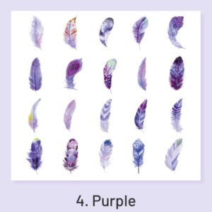 feather fantasy series pvc feather stickers sku 4