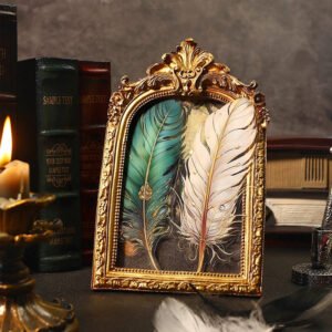 Feather Gold Foil Clear Transparent Stickers feather gold foil pet stickers b3