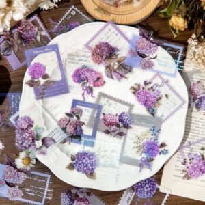 Film and Flower Clear Transparent Stickers