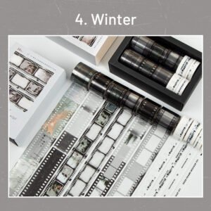 film pet tape set 10 rolls scenery winter autumn cat sku 4