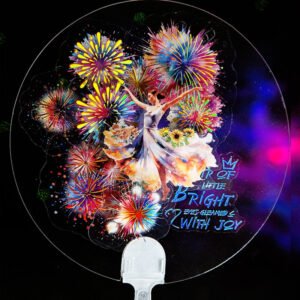 fireworks holographic hot stamping pet stickers b4