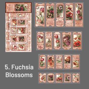 Flat Die Cut Decorative Sticker Pack-Rose Bunny Mushroom flat die cut decorative sticker pack rose bunny mushroom sku 5