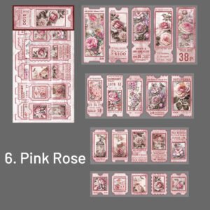Flat Die Cut Decorative Sticker Pack-Rose Bunny Mushroom flat die cut decorative sticker pack rose bunny mushroom sku 6