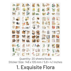 Floating Clouds in the Human World Series Vintage Decorative Sticker Book floating clouds in the human world series vintage decorative sticker book sku 1