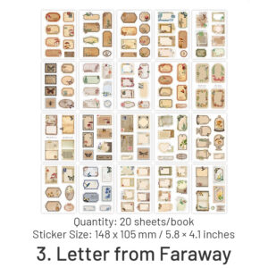 Floating Clouds in the Human World Series Vintage Decorative Sticker Book floating clouds in the human world series vintage decorative sticker book sku 3