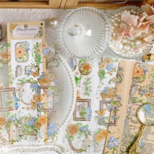Floating Flower Shadow Series Long Strip Floral Stickers floating flower shadow series long strip floral stickers b3