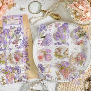 Floating Flower Shadow Series Long Strip Floral Stickers floating flower shadow series long strip floral stickers b5